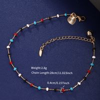 XUPING Simple Style Commute Round Alloy Copper Alloy Enamel 18K Gold Plated Women's Anklet sku image 2