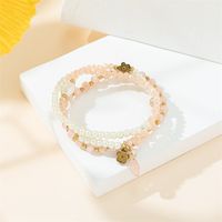 Casual Simple Style Round Artificial Crystal Beaded Women's Bracelets sku image 1