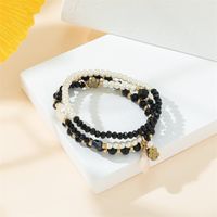 Casual Simple Style Round Artificial Crystal Beaded Women's Bracelets sku image 3