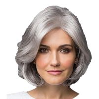Women's Simple Style Casual Holiday Party High Temperature Wire Side Fringe Short Curly Hair Wig Net main image 3