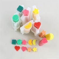 Cute Double Heart Star Silica Gel Kitchen Molds 1 Piece main image 4