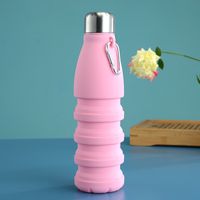 Cute Solid Color Silica Gel Water Bottles 1 Piece sku image 1