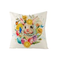 Nordic Style Rabbit Linen Pillow Cases Artificial Decorations sku image 3