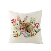 Nordic Style Rabbit Linen Pillow Cases Artificial Decorations sku image 15