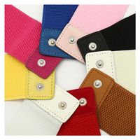 Retro Simple Style Solid Color Bow Knot Alloy Elastic Band Women's Woven Belts main image 4