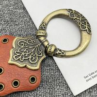 Retro Circle Pu Leather Alloy Women's Leather Belts main image 5