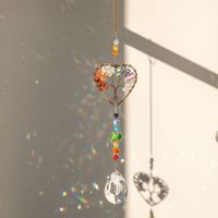 Sweet Water Droplets Heart Shape Life Tree K9 Crystal Crystal Pendant Artificial Decorations sku image 3