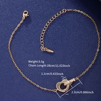 XUPING Simple Style Round Heart Shape Alloy 18K Gold Plated Women's Anklet sku image 1