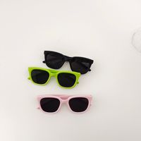 Casual Lindo Bloque De Color Ordenador Personal Resina Cuadrado Fotograma Completo Gafas De Sol Para Niños main image 1