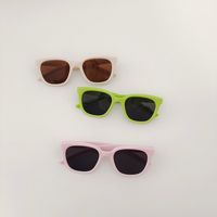 Casual Cute Color Block Pc Resin Square Full Frame Kids Sunglasses main image 4