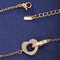 XUPING Simple Style Round Heart Shape Alloy 18K Gold Plated Women's Anklet main image 5