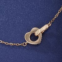 XUPING Simple Style Round Heart Shape Alloy 18K Gold Plated Women's Anklet main image 6
