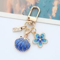 Cute Flower Shell Alloy Women's Keychain sku image 4