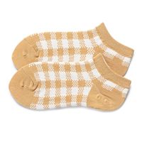 Frau Japanischer Stil Plaid Baumwolle Ankle Socken Ein Paar sku image 1