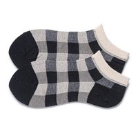 Women's Japanese Style Plaid Cotton Ankle Socks A Pair sku image 9