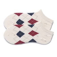 Women's Japanese Style Plaid Cotton Ankle Socks A Pair sku image 10