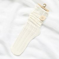 Women's Japanese Style Solid Color Nylon Crew Socks A Pair sku image 3