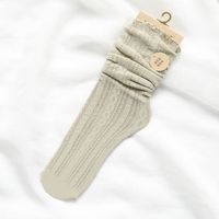Women's Japanese Style Solid Color Nylon Crew Socks A Pair sku image 8