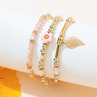 Casual Simple Style Leaf Flower Artificial Crystal Women's Bracelets main image 4