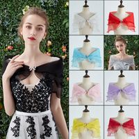 Women's Sweet Solid Color Bow Knot Polyester Shawl main image 1