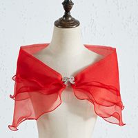 Women's Sweet Solid Color Bow Knot Polyester Shawl sku image 1