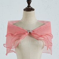 Women's Sweet Solid Color Bow Knot Polyester Shawl sku image 9