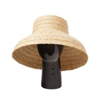 Unisex Simple Style Solid Color Crimping Straw Hat main image 1