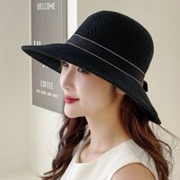 Women's Simple Style Solid Color Wide Eaves Sun Hat main image 2
