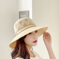 Women's Simple Style Solid Color Wide Eaves Sun Hat main image 4