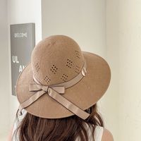Women's Simple Style Solid Color Wide Eaves Sun Hat sku image 2