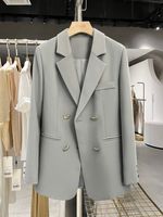 Women's Coat Long Sleeve Blazers Elegant Solid Color main image 6