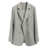 Women's Coat Long Sleeve Blazers Elegant Solid Color main image 3