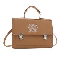 Women's Pu Leather Solid Color Preppy Style Flip Cover Messenger Bag sku image 1