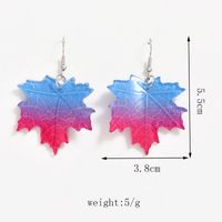 1 Pair IG Style Maple Leaf Arylic Drop Earrings main image 2