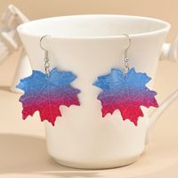 1 Pair IG Style Maple Leaf Arylic Drop Earrings main image 1
