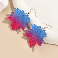 1 Pair IG Style Maple Leaf Arylic Drop Earrings main image 3