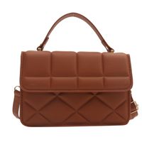 Women's Pu Leather Solid Color Classic Style Flip Cover Handbag sku image 2