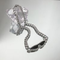 Hip Hop Gafas De Sol Aleación Acero Titanio Embutido Diamantes De Imitación Unisexo Collar sku image 1