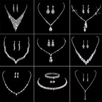 Luxuriös Braut Geometrisch Strass Quaste Frau Schmuck-Set main image 1