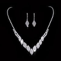 Luxuriös Braut Geometrisch Strass Quaste Frau Schmuck-Set sku image 13