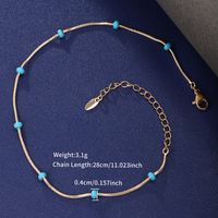 XUPING Simple Style Geometric Alloy Copper Alloy Enamel 18K Gold Plated Women's Anklet sku image 2