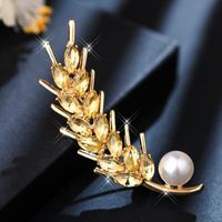 Élégant Glamour Géométrique Alliage Placage Incruster Perles Artificielles Strass Coquille Femmes Broches sku image 67