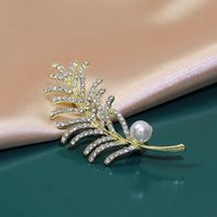 Elegant Glam Geometric Alloy Plating Inlay Artificial Pearls Rhinestones Shell Women's Brooches sku image 38