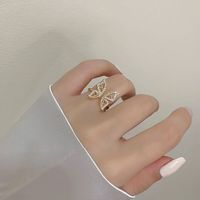 Elegant Glam Butterfly Alloy Plating Inlay Shell Women's Rings Earrings Necklace main image 2