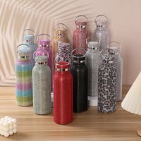 Casual Solid Color Stainless Steel Water Bottles 1 Piece main image 6