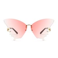 Elegant Fashion Butterfly Pc Butterfly Frame Frameless Women's Sunglasses main image 4