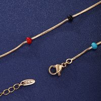 XUPING Simple Style Geometric Alloy Copper Alloy Enamel 18K Gold Plated Women's Anklet main image 9