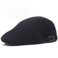 Men's Basic Solid Color Flat Eaves Beret Hat sku image 2