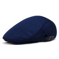 Men's Basic Solid Color Flat Eaves Beret Hat sku image 4