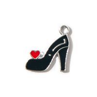 10 PCS/Package Alloy Heart Shape High Heel Pendant Simple Style sku image 5